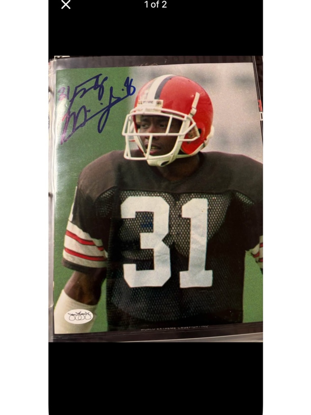 Cleveland Browns Frank minnifield Autographed Football Player Photo